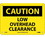 NMC 7" X 10" Vinyl Safety Identification Sign, Low Overhead Clearance 7 X 10, Price/each