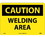 NMC 7" X 10" Vinyl Safety Identification Sign, Welding Area 7 X 10, Price/each