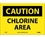 NMC 7" X 10" Vinyl Safety Identification Sign, Chlorine Area, Price/each