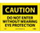 NMC 7" X 10" Vinyl Safety Identification Sign, Do Not Enter Without Wearing Eye, Price/each