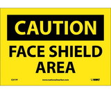 NMC C377 Caution Face Shield Area Sign
