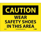 NMC C379 Caution Wear Safety Shoes In This Area Sign