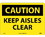NMC 7" X 10" Vinyl Safety Identification Sign, Keep Aisles Clear, Price/each