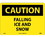 NMC 7" X 10" Plastic Safety Identification Sign, Falling Ice And Snow, Price/each