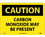 NMC 10" X 14" Vinyl Safety Identification Sign, Carbon Monozide May Be Present, Price/each