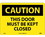 NMC 10" X 14" Aluminum Safety Identification Sign, This Door Must Be Kept Closed, Price/each