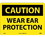 NMC 7" X 10" Vinyl Safety Identification Sign, Wear Ear Protection, Price/each