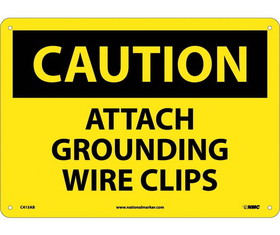 NMC C415 Attach Grounding Wire Clips Sign
