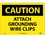 NMC 10" X 14" Vinyl Safety Identification Sign, Attach Grounding Wire Clips, Price/each