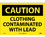 NMC 10" X 14" Vinyl Safety Identification Sign, Clothing Contaminated With Lead, Price/each