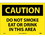 NMC 10" X 14" Vinyl Safety Identification Sign, Do Not Smoke Eat Or Drink In.., Price/each