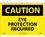 NMC 10" X 14" Vinyl Safety Identification Sign, Eye Protection Required, Price/each