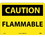 NMC 10" X 14" Vinyl Safety Identification Sign, Flammable, Price/each
