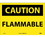 NMC 10" X 14" Vinyl Safety Identification Sign, Flammable, Price/each