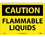 NMC 10" X 14" Vinyl Safety Identification Sign, Flammable Liquids, Price/each