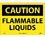 NMC 10" X 14" Vinyl Safety Identification Sign, Flammable Liquids, Price/each