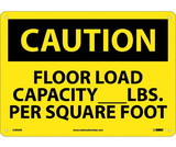 NMC C494 Caution Floor Load Capacity Sign