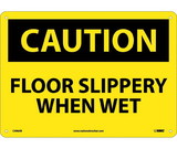NMC C496 Caution Floor Slippery When Wet Sign