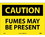 NMC 10" X 14" Vinyl Safety Identification Sign, Fumes Maybe Present, Price/each
