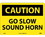 NMC 10" X 14" Vinyl Safety Identification Sign, Go Slow Sound Horn, Price/each