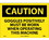 NMC 10" X 14" Vinyl Safety Identification Sign, Goggles Positively Must Be.., Price/each