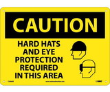 NMC C506 Caution Hats And Eye Protection Required Sign