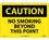 NMC 7" X 10" Vinyl Safety Identification Sign, No Smoking Beyond This Point, Price/each