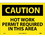 NMC 10" X 14" Vinyl Safety Identification Sign, Hot Work Permit Required In.., Price/each