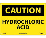 NMC C527 Caution Hydrochloric Acid Sign