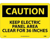 NMC C533 Caution Keep Electrical Panel Area Clear For 36 Inches Sign