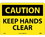 NMC 10" X 14" Vinyl Safety Identification Sign, Keep Hands Clear, Price/each