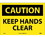 NMC 10" X 14" Vinyl Safety Identification Sign, Keep Hands Clear, Price/each