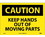 NMC 10" X 14" Vinyl Safety Identification Sign, Keep Hands Out Of Moving Parts