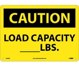 NMC C546 Caution Load Capacity _Lbs. Sign