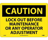NMC C548 Caution Lock Out Before Maintenance Sign