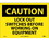 NMC 10" X 14" Vinyl Safety Identification Sign, Lockout Switches Before Work.., Price/each