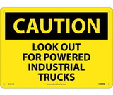 NMC C551 Caution Look Out For Trucks Sign