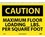 NMC 10" X 14" Vinyl Safety Identification Sign, Maximum Floor Loading__Lbs.., Price/each