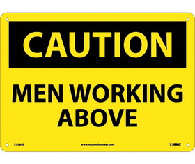 NMC C558 Caution Men Working Above Sign
