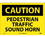 NMC 10" X 14" Vinyl Safety Identification Sign, Pedestrian Traffic Sound Horn, Price/each