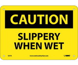 NMC C57 Caution Slippery When Wet Sign