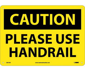 NMC C581 Caution Please Use Handrail Sign