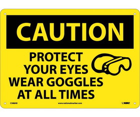 NMC C588 Caution Protect Your Eyes Sign