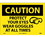 NMC 10" X 14" Vinyl Safety Identification Sign, Protect Eyes Wear Goggles At.., Price/each