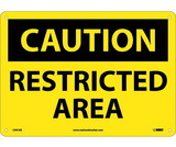 NMC C597 Caution Restricted Area Sign