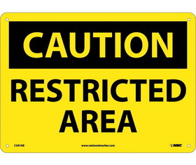 NMC C597 Caution Restricted Area Sign