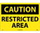 NMC 14" X 20" Plastic Safety Identification Sign, Restricted Area, Price/each
