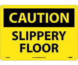 NMC C604 Caution Slippery Floor When Wet Sign