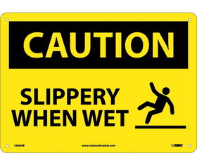 NMC C606 Caution Slippery When Wet Sign