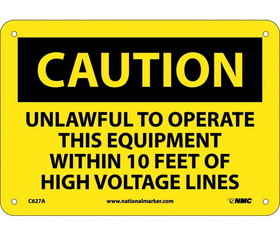 NMC C627 Unlawful To Operate This Equipment Wi.. Sign